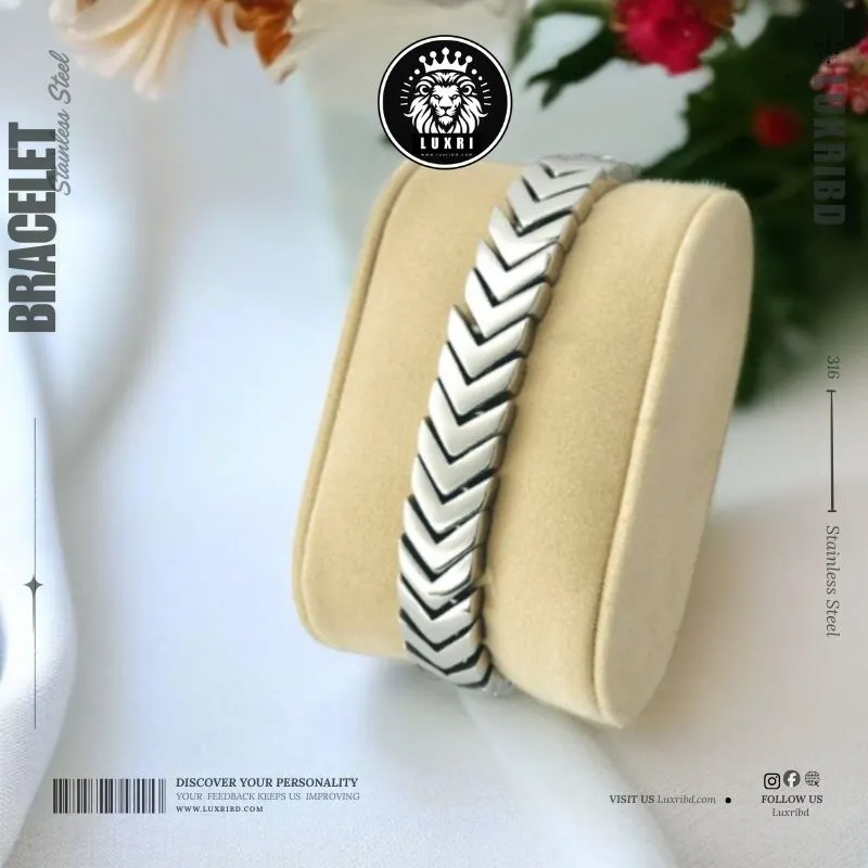 12mm Silver Snake Bone Link Clavicle Chain Bangle – 316L Stainless Steel