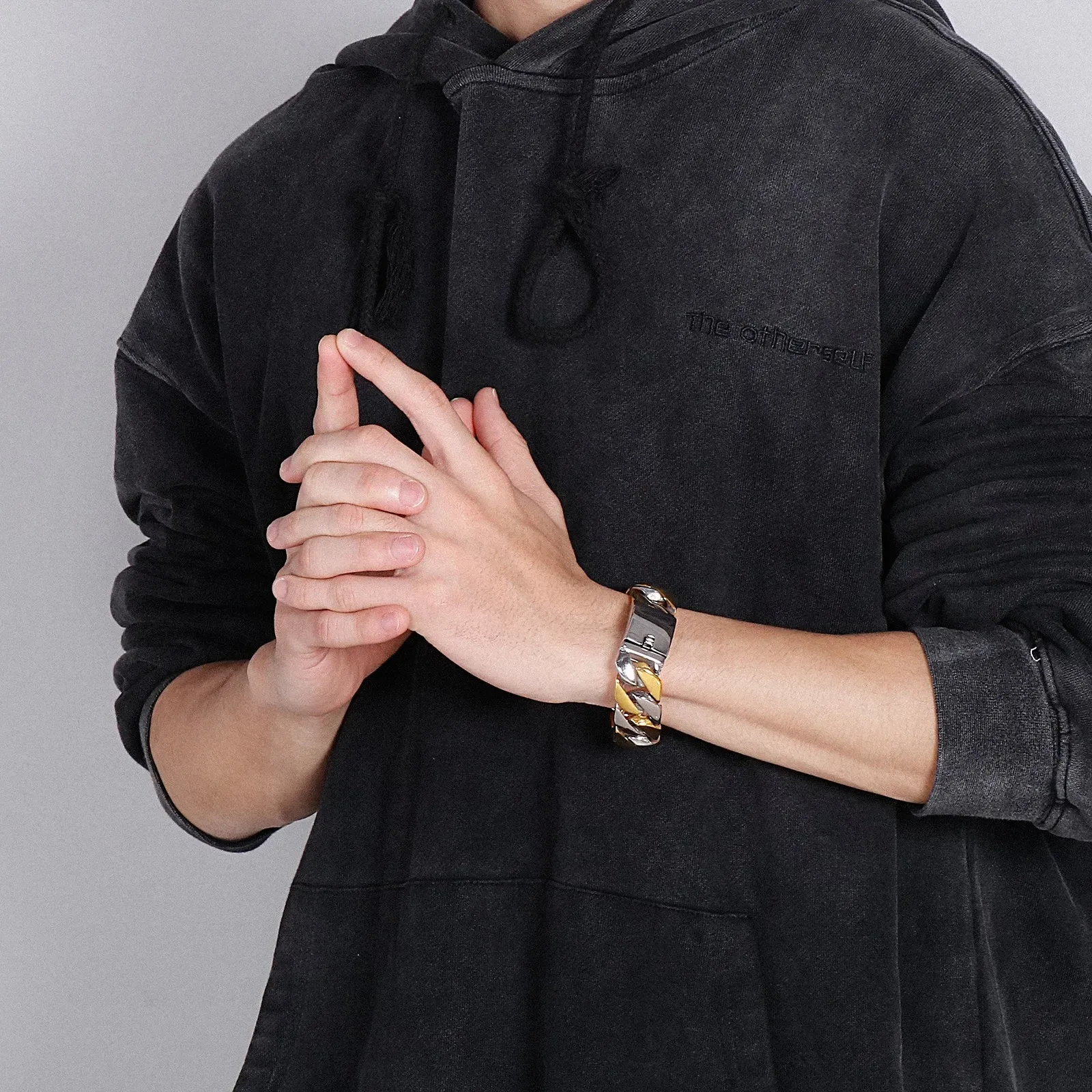 20mm Heavy Gold & Silver Cuban Chain Bracelet for Men  316L Stainless Steel  20cm